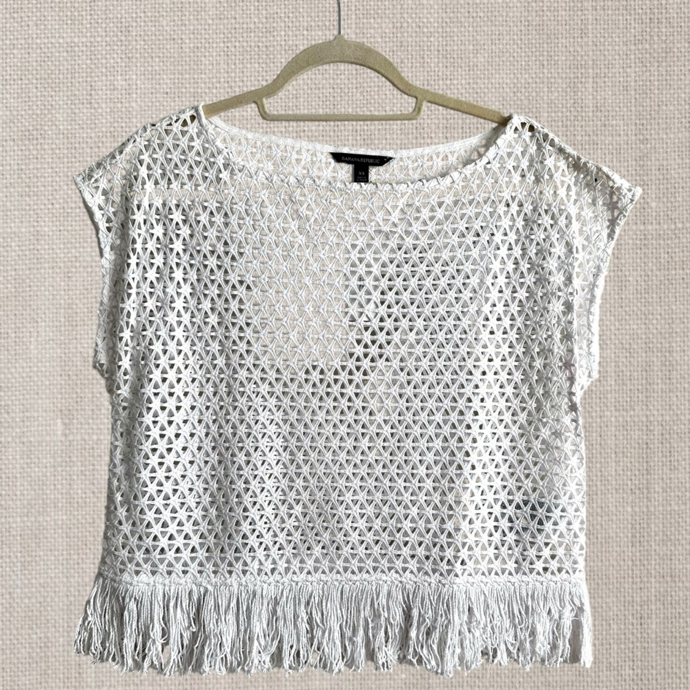 Banana Republic Off White Lace Women’s top